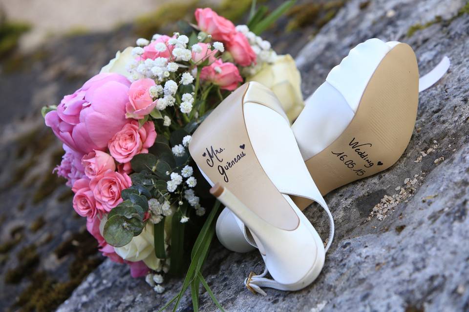 Bouquet et chaussures