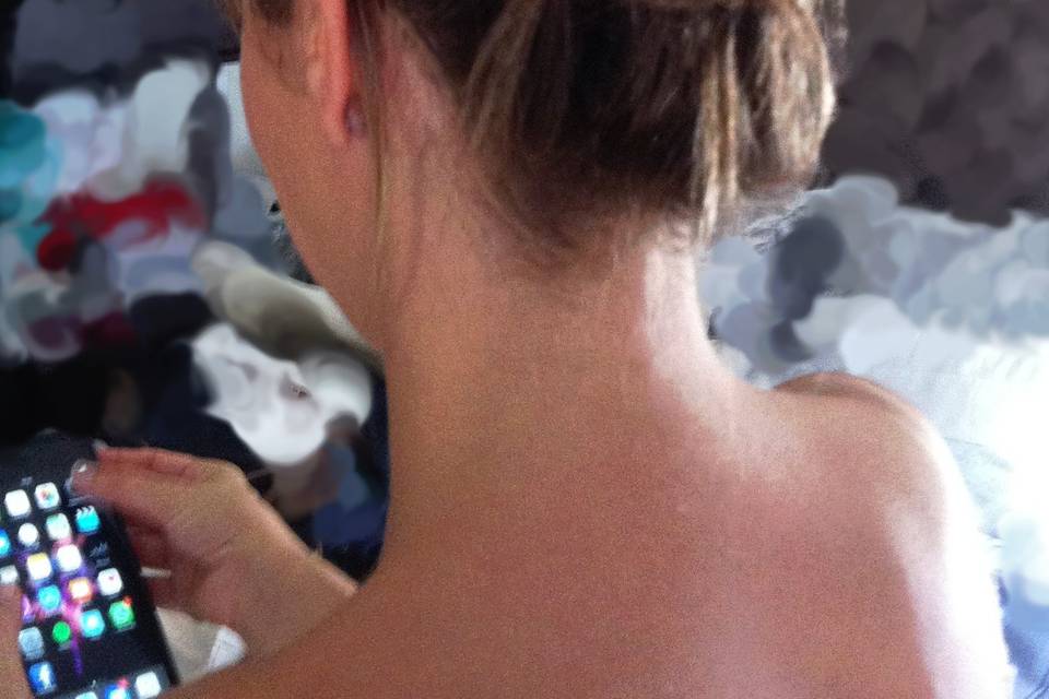 Chignon rubans entre-lasse