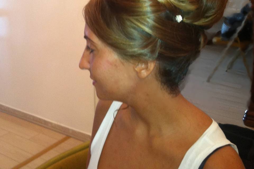 Chignon boule travaillé