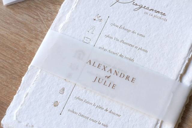 Carte artisanal avec bandeau
