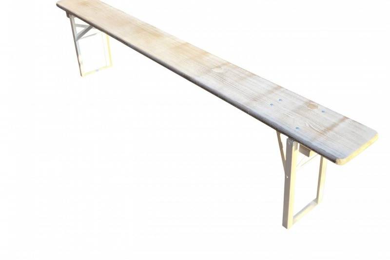Banc en bois blanc