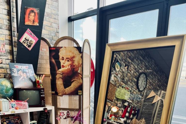 Borne photo miroir