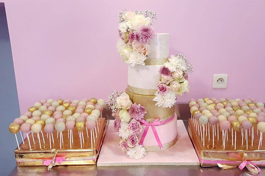 Wedding cake & pop cake