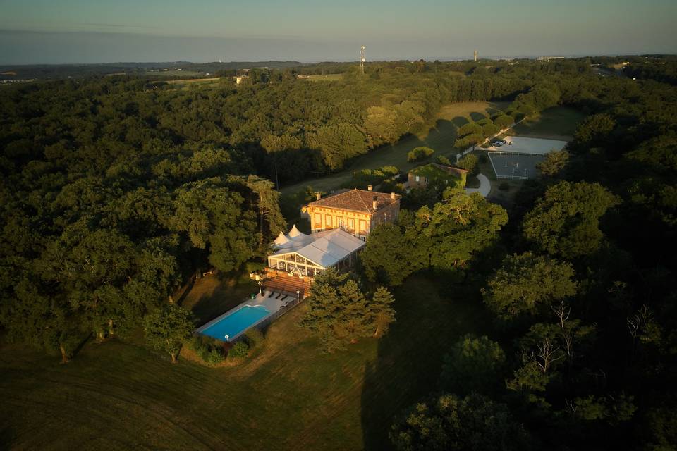Château Lartus - vue du ciel