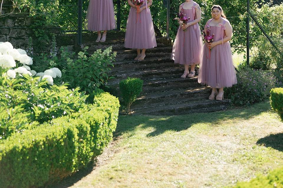 Cérémonie dans les jardins