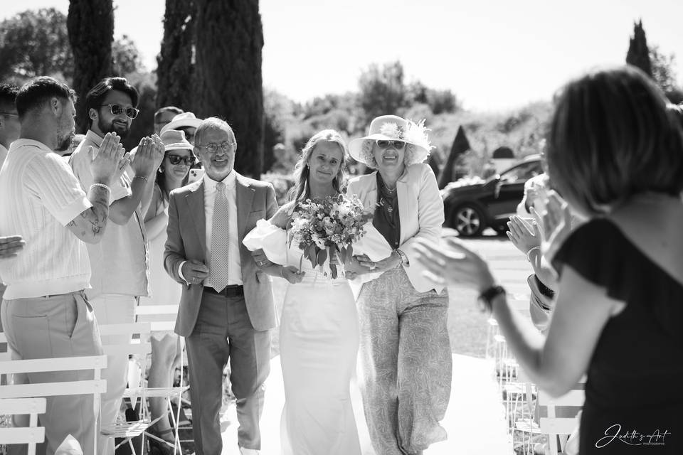 Arrivée des mariés