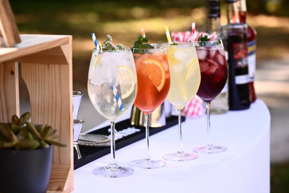 Fontaine à cocktail en verre mariage - Morbihan