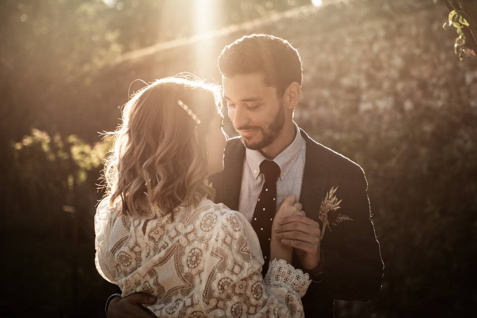 Séance engagement golden hour