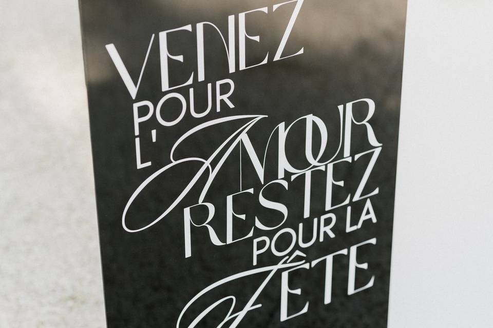 Détail plan de table