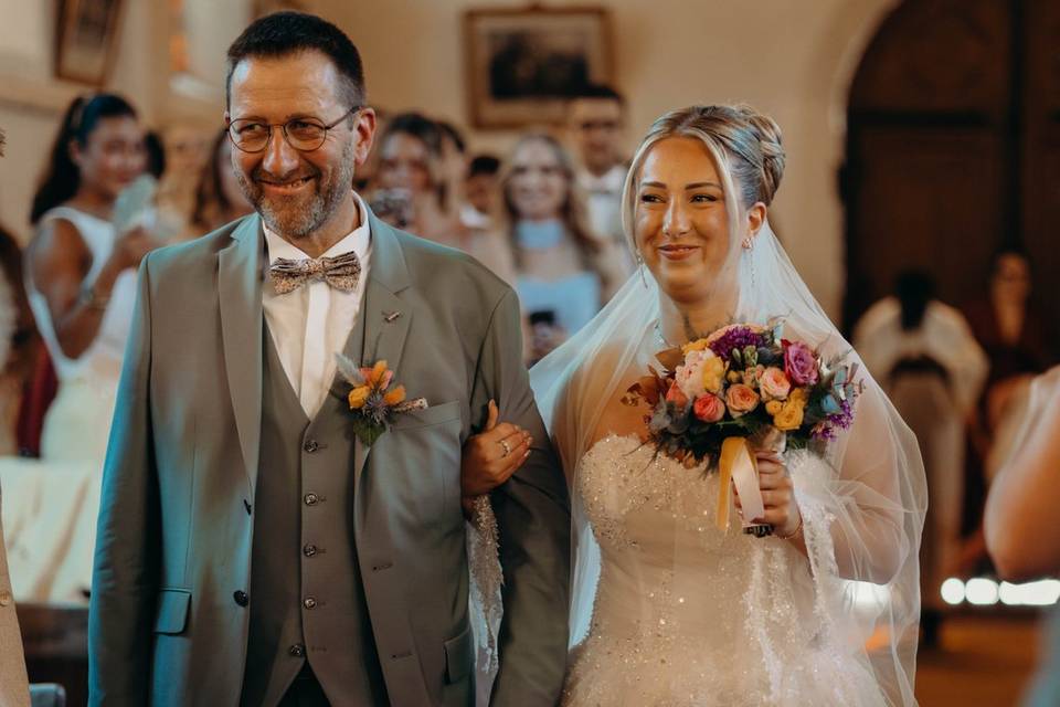 Mariée avec son papa