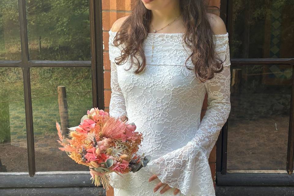 Bouquet de mariée rose