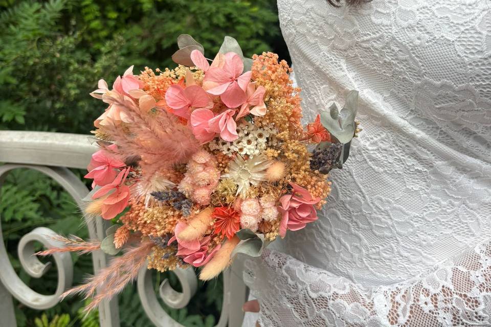 Bouquet de mariée rose