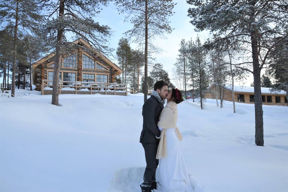 Mariage sous la neige