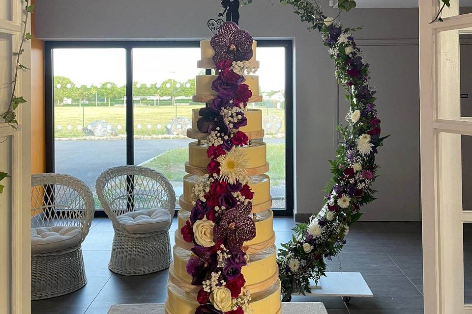 Décor de gâteau fleurs fraiche