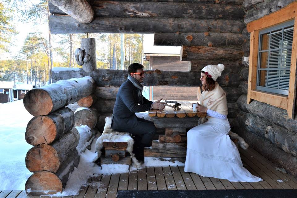 Mariage sous la neige