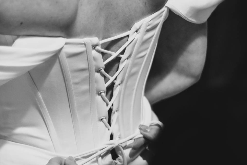 Détail robe de mariée