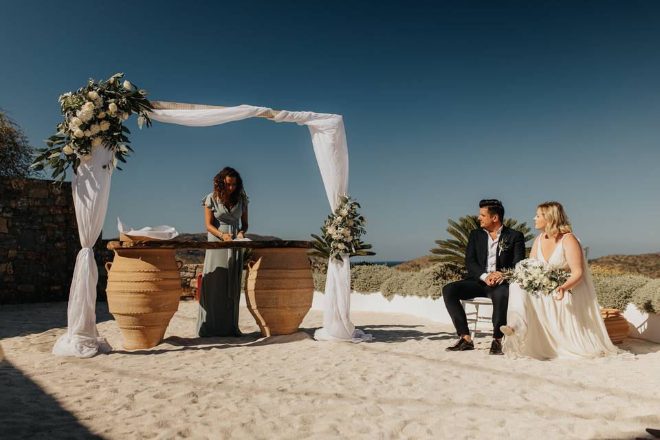 Mariage à Elounda, Crète