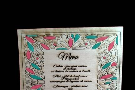 Décoration de mnus de mariage