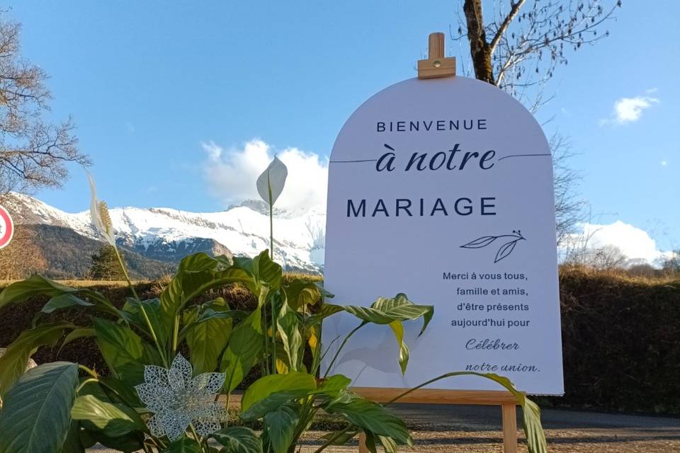 Panneau de bienvenue