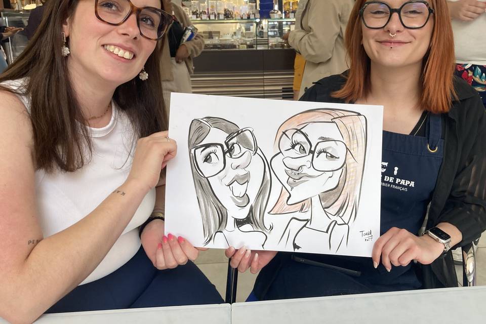Caricature duo