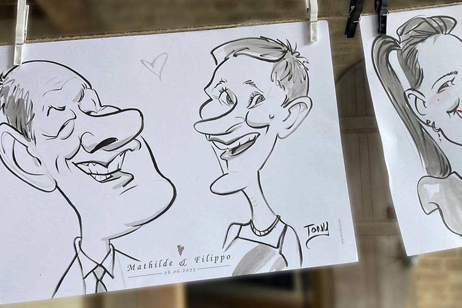 Caricature duo mariage