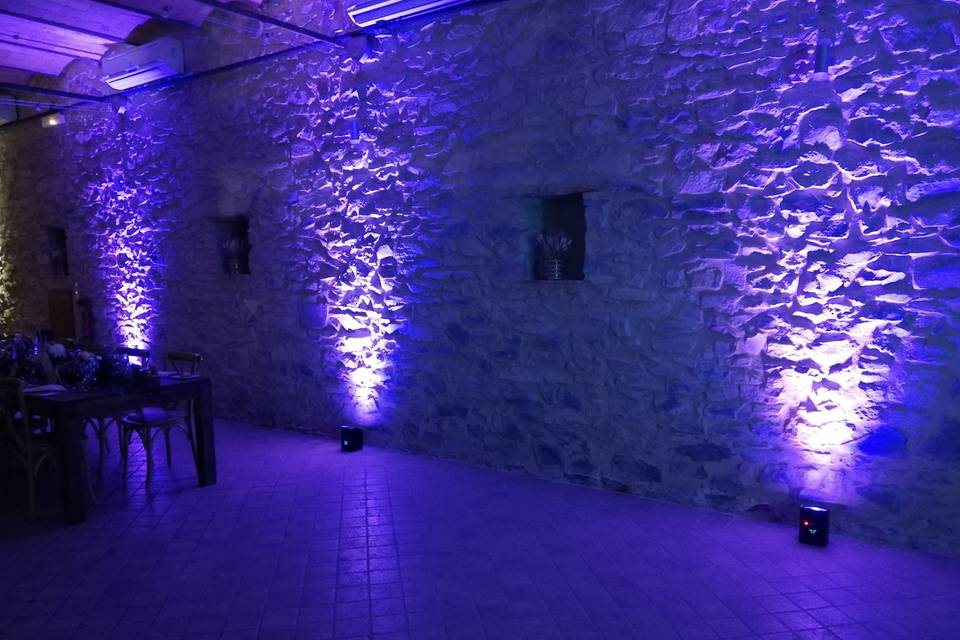 Eclairage architecture mariage