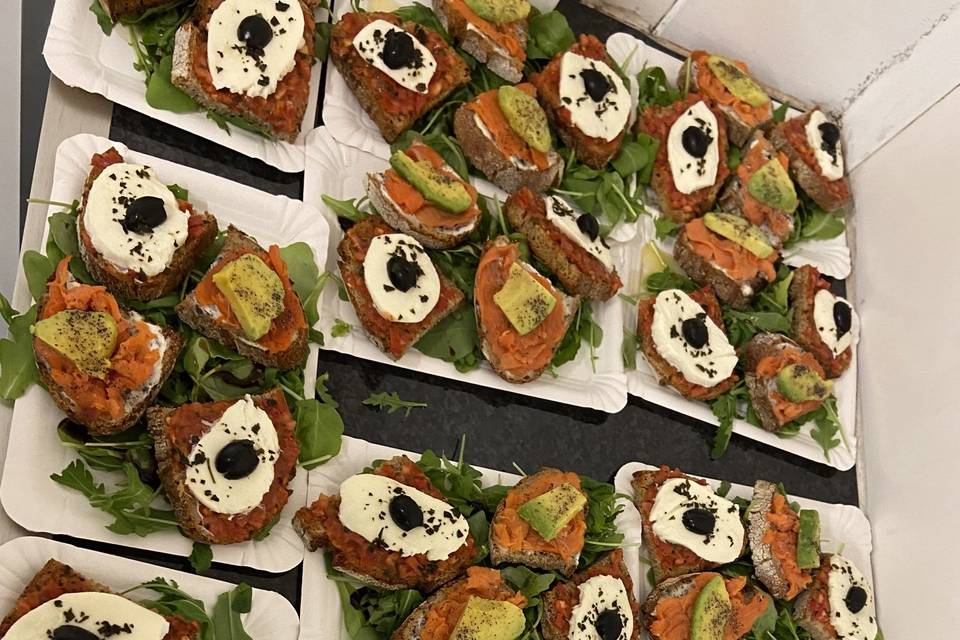 Entrées bruschettas