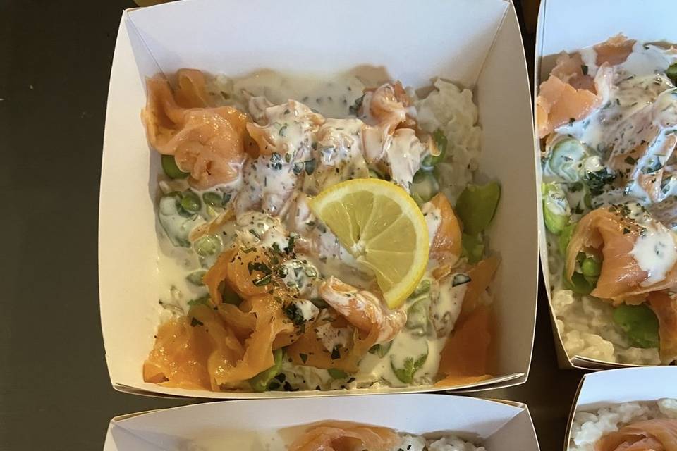 Risotto au saumon