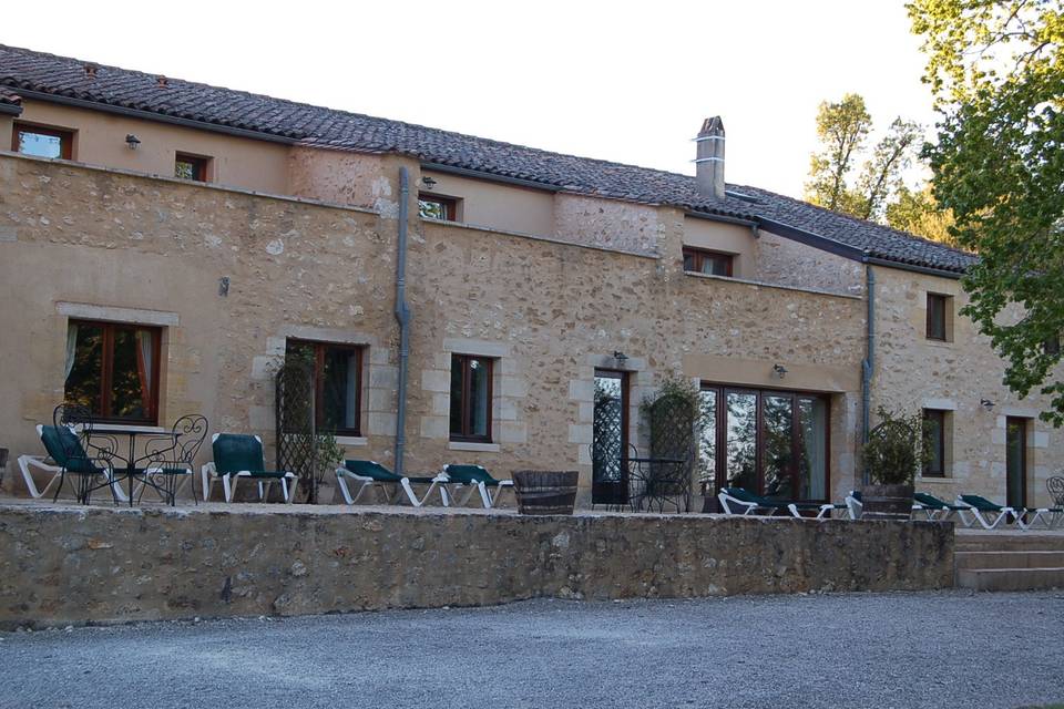 Terrasse des chambres