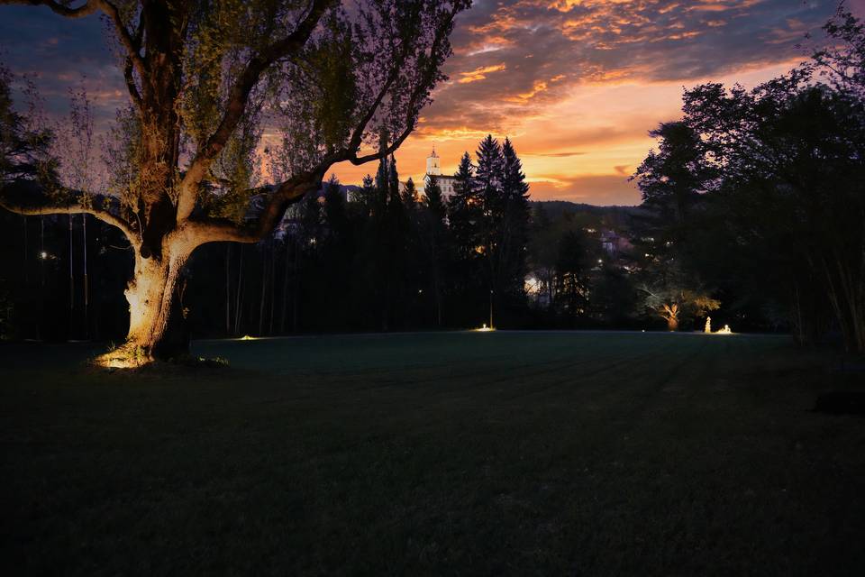 Parc lors du sunset