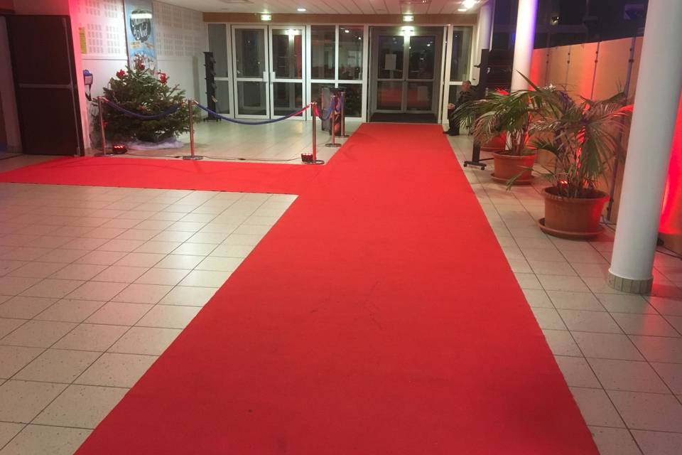 Décor tapis rouge