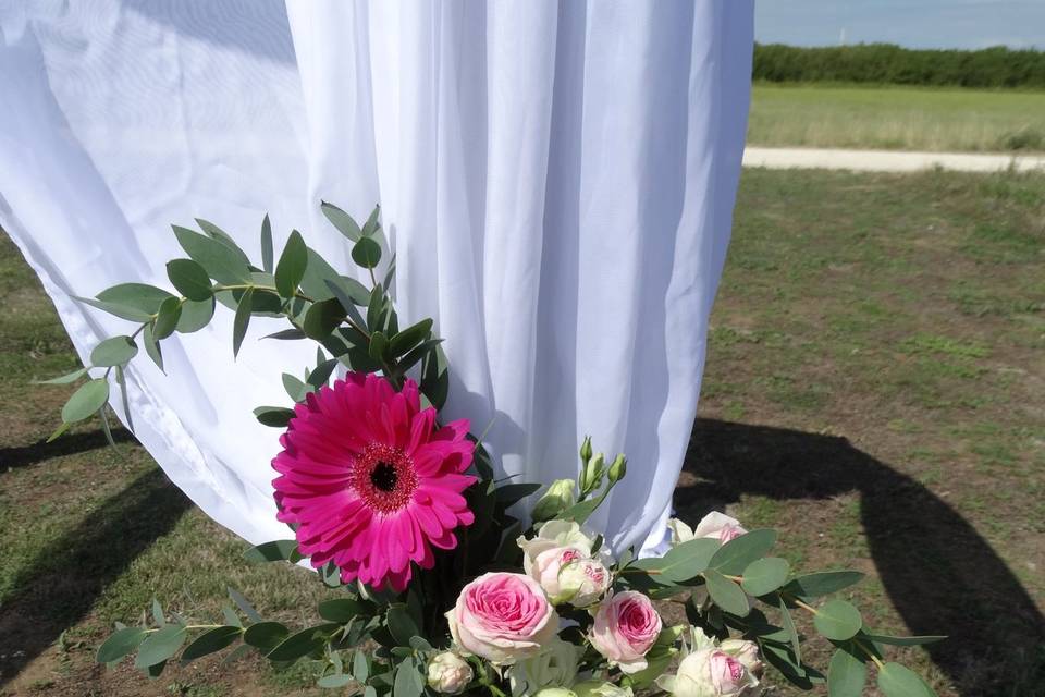 Bouquet de cérémonie - voilage