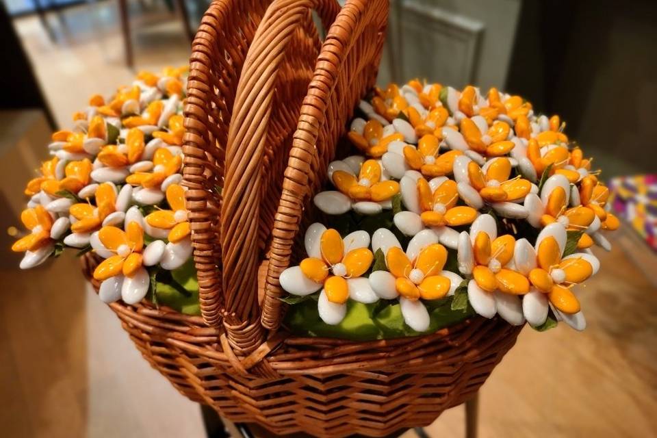 Panier fleurs Tiaré Tahiti