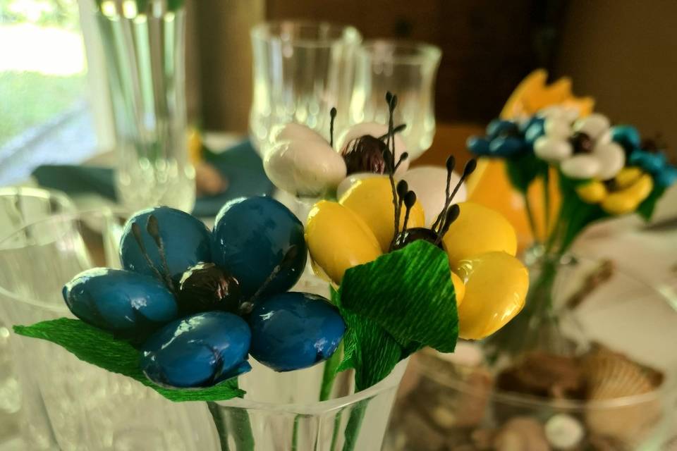 Anémones dans verre