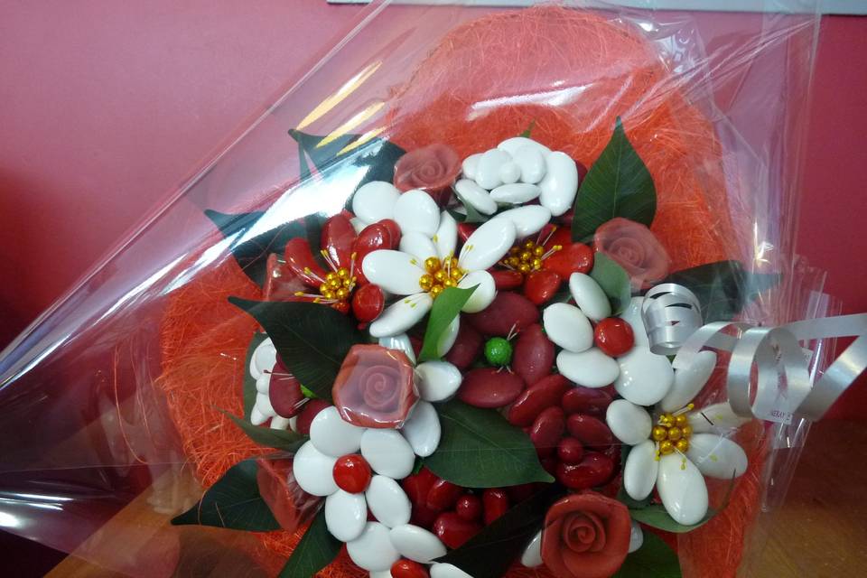 Fleurs-Thés en chocolat  Bouquet solaire dragées chocolat