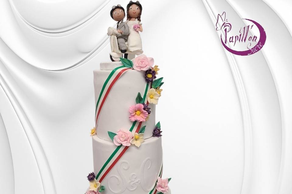 Wedding cake  thème italie