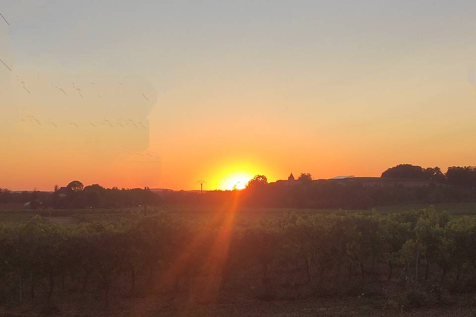 Coucher de soleil terrasse