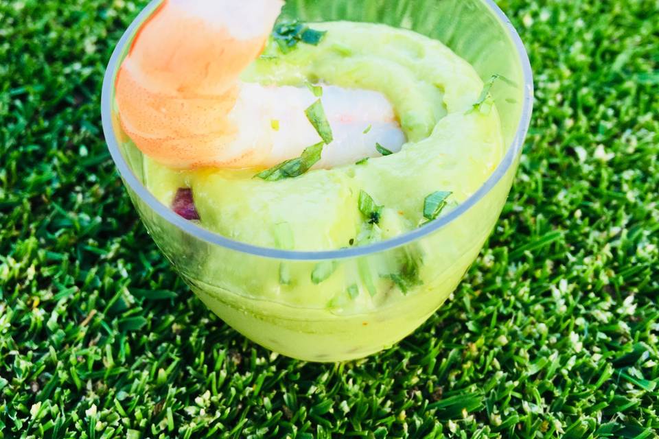 Mousse d'avocat crevette