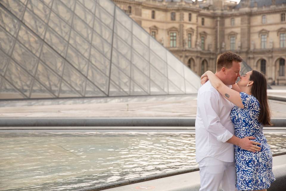 Séance d'engagement au louvre