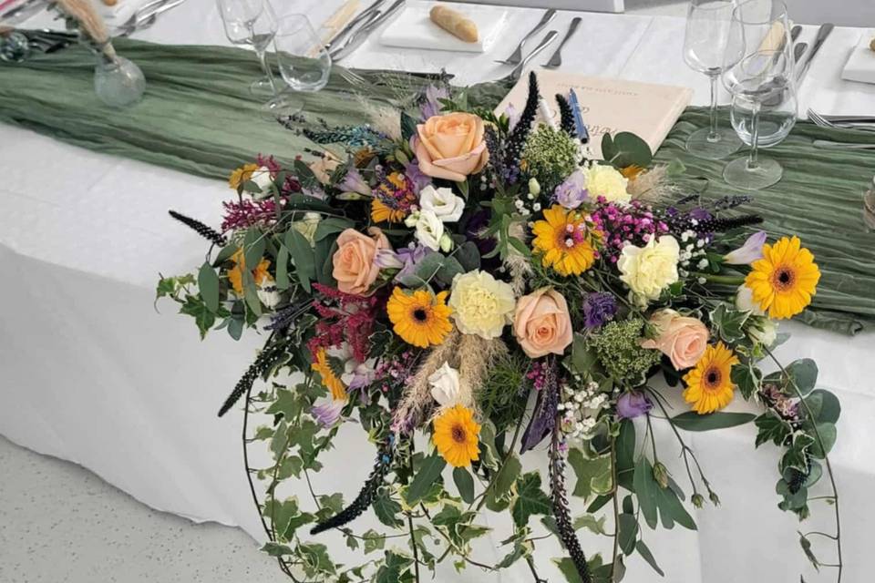 Centre de table fleurs des cha