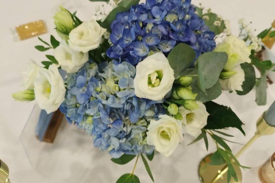 Bouquet bleu et blanc