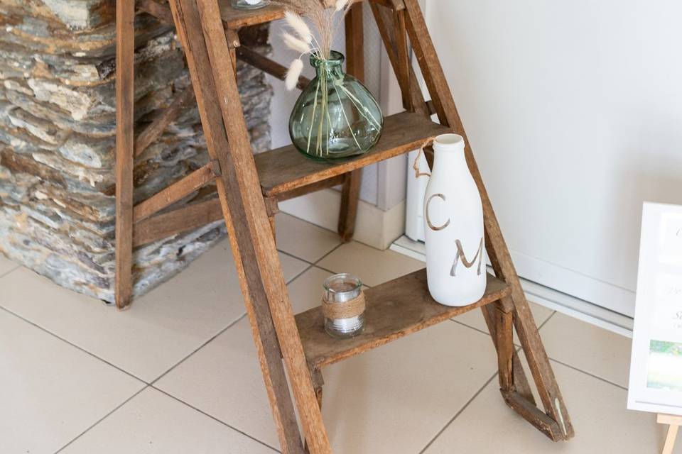 Escabeau, décoration