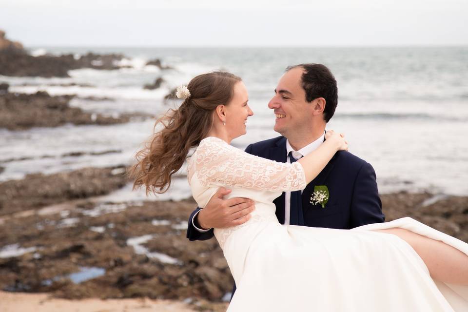 Photo de mariage à la plage