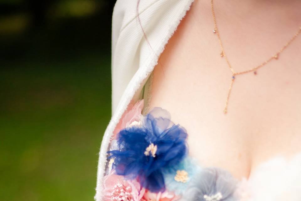 Bustier coloré mariage