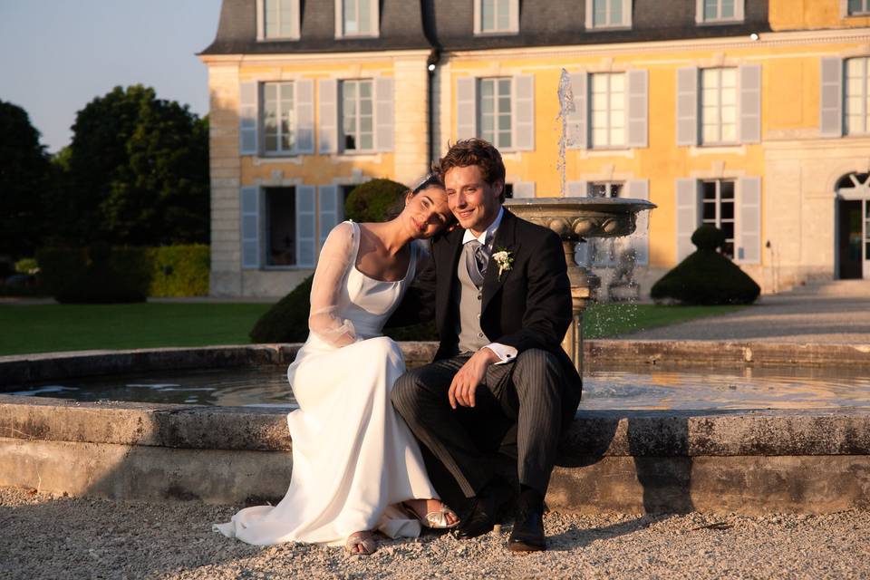 Photo mariage dans un château