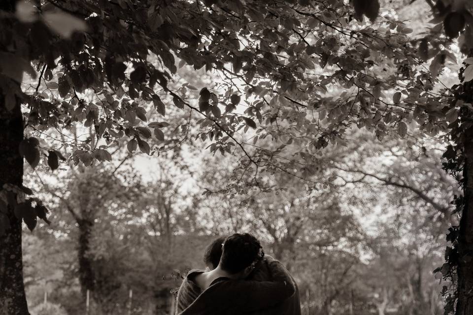 Photo sepia mariage