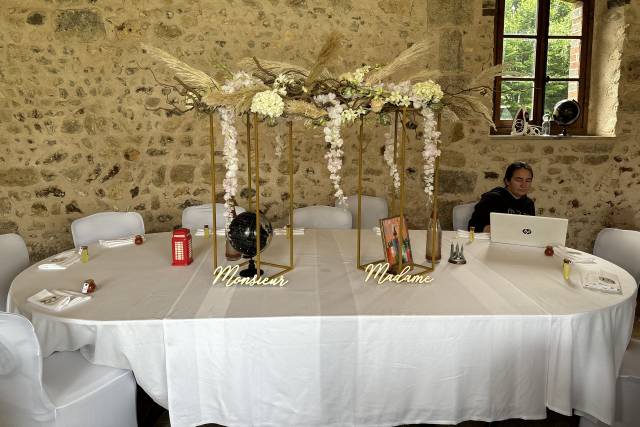 Centre de table allongé