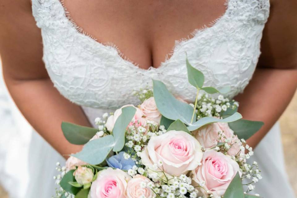 Bouquet de mariée rond