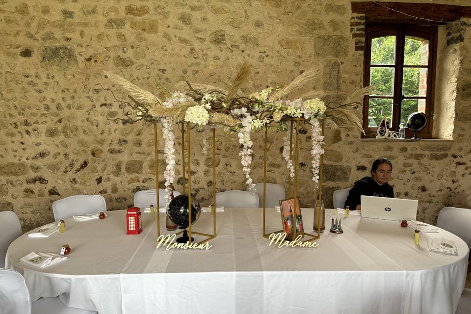 Centre de table allongé