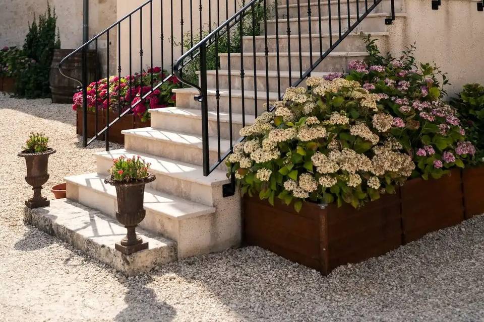L'entrée du gîte des Écuries